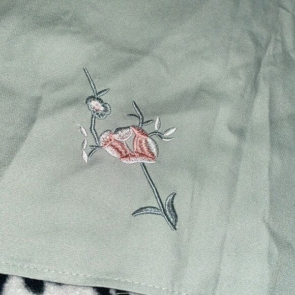 Vintage mint green front slit midi a line trad modest elegant high waisted skirt - Picture 6 of 11